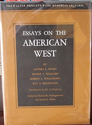 Seller image for Essays on the American West The Walter Prescott Webb Memorial Lectures for sale by Old West Books  (ABAA)