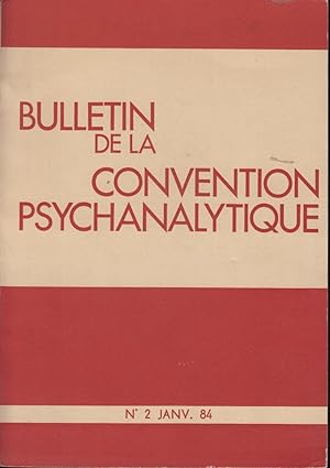 Imagen del vendedor de Bulletin de la Convention Psychanalytique. - N 2 a la venta por PRISCA