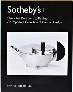 Deutscher Werkbund to Bauhaus: An Important Collection of German Design
