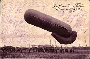 Ansichtskarte / Postkarte Gruß aus dem Felde, Feldluftschiffer Abteilung I, Ballon