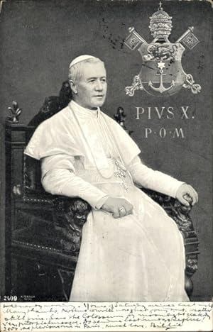 Ansichtskarte / Postkarte Papst Pius X., Giuseppe Melchiorre Sarto, Portrait