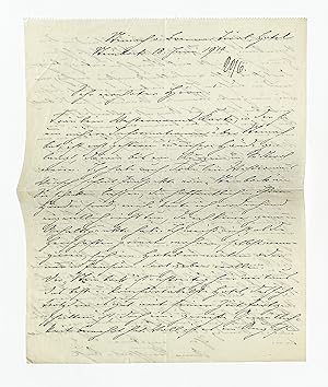 Image du vendeur pour Eigenh. Brief mit U. mis en vente par Eberhard Kstler Autographen&Bcher oHG