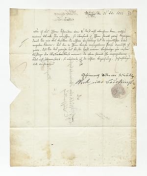 Bild des Verkufers fr Brief mit eigenh. U. "Geheimrath Ritter von Wiebeking". zum Verkauf von Eberhard Kstler Autographen&Bcher oHG