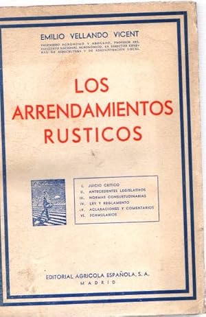 Imagen del vendedor de Los arrendamientos rusticos . a la venta por Librera Astarloa