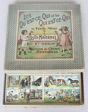 Les qu'est-ce-qui et les qui est-ce-qui de petite mère. Loto maternel. 4e série. Leçons de choses...