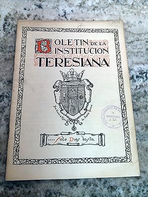 BOLETIN DE LA INSTITUCION TERESIANA. Año VII. Enero 1922. nº 86