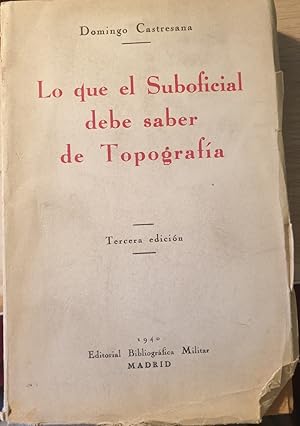 LO QUE EL SUBOFICIAL DEBE SABER DE TOPOGRAFIA.