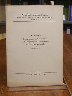 Beobachtungen von Veränderlichen in der Umgebung von Kapteyn-Feldern der nördlichen Milchstraße. ...