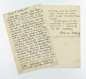 Bild des Verkufers fr 2 eigenh. Briefe mit U. zum Verkauf von Antiquariat INLIBRIS Gilhofer Nfg. GmbH
