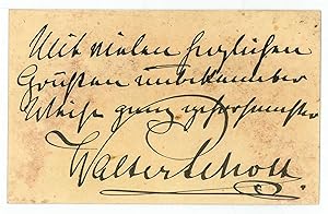 Bild des Verkufers fr Eigenh. Albumblatt mit U. zum Verkauf von Antiquariat INLIBRIS Gilhofer Nfg. GmbH