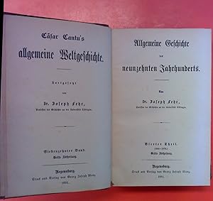 Bild des Verkufers fr Allgemeine Geschichte des neunzehnten Jahrhunderts. Vierter Theil (1866-1878) / Dritte Abtheilung. Csar Cantus allgemeine Weltgeschichte - Siebzehnter Band. zum Verkauf von biblion2