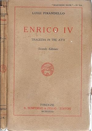 Immagine del venditore per Enrico IV Tragedia in tre atti venduto da Biblioteca di Babele