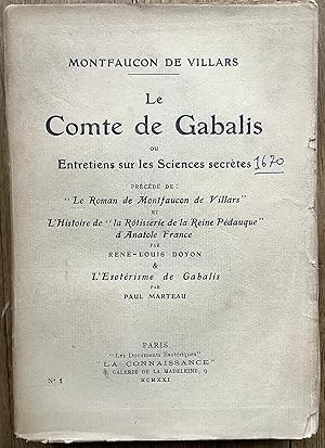 Le Comte de Gabalis ou Entretiens sur les Sciences secrètes précédé de « Le roman de Montfaucon d...