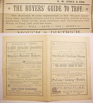 Immagine del venditore per The Buyers' Guide To Troy / The Business Houses Represented In This "Buyers' Guide" . venduto da Watermark West Rare Books
