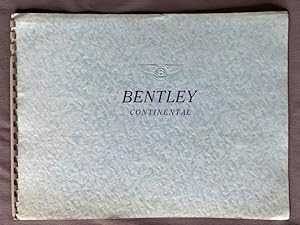 The Bentley Continental (Sales Brochure for 1955)