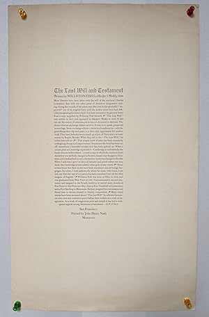 The Last Will and Testament (of Charles Lounsbury)