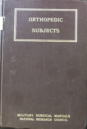 Seller image for Orthopedic Subjects; for sale by books4less (Versandantiquariat Petra Gros GmbH & Co. KG)