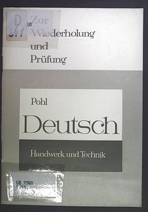 Immagine del venditore per Deutsch. Zur Wiederholung und Prfung. Handwerk und Technik venduto da books4less (Versandantiquariat Petra Gros GmbH & Co. KG)