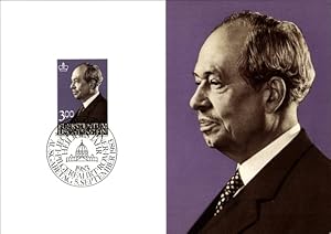 Briefmarken Ansichtskarte / Postkarte Fürst Franz Josef II von Liechtenstein, Portrait, Sonderste...