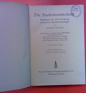 Imagen del vendedor de Handbuch fr die Errichtung elektrischer Starkstromanlagen, mit 2013 Abbildungen, separate Mappe mit 19 Tafeln fehlt!!! a la venta por biblion2