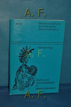 Bild des Verkufers fr Recht und Gerichtsbarkeit in Niedersterreich. [Hrsg.-Gremium: Herbert Binder .] / Wissenschaftliche Schriftenreihe Niedersterreich 86/87 zum Verkauf von Antiquarische Fundgrube e.U.