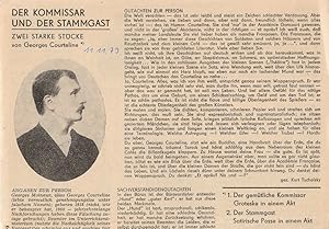 Seller image for Programmheft Georges Courteline DER KOMMISSAR UND DER STAMMGAST 91. Spielzeit for sale by Programmhefte24 Schauspiel und Musiktheater der letzten 150 Jahre