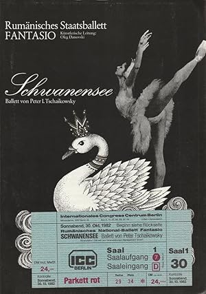Bild des Verkufers fr Programmheft SCHWANENSEE Ballett von Peter I. Tschaikowsky Spielzeit 1982 / 83 zum Verkauf von Programmhefte24 Schauspiel und Musiktheater der letzten 150 Jahre