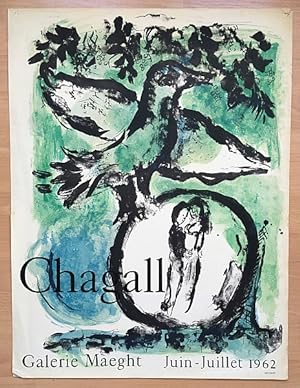 Chagall (Grüner Vogel). Galerie Maeght Juin - Juillet 1962.