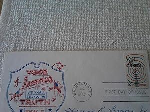 Voice of America 25th Anniversary 5 Cent First Day Of Issue