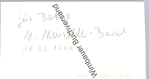 Original Autogramm Helga Henselder-Barzel (1940-1995) Welthungerhilfe /// Autograph signiert sign...