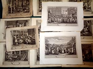 Industry and Idleness. A series of 10 (1-10) 1747 + 2 later 1822. A set of 12
