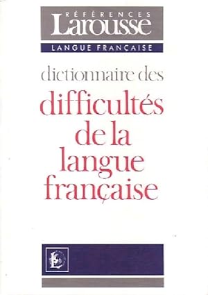 Imagen del vendedor de Dictionnaire des difficult?s de la langue fran?aise - Adolphe V. Thomas a la venta por Book Hmisphres