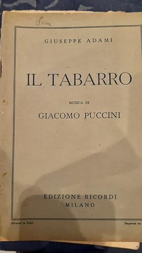 Imagen del vendedor de IL TABARRO a la venta por Libreria D'Agostino
