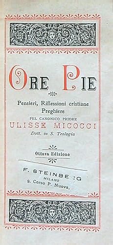 Bild des Verkufers fr Piccolo breviario.Ore pie zum Verkauf von Librodifaccia