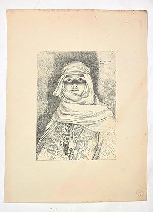 Image du vendeur pour Femme du Riff" - Lithographie originale sur Chine - L'Estampe Moderne mis en vente par Librairie Le Feu Follet