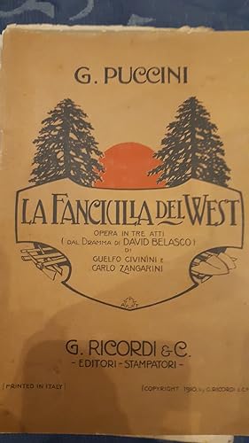 Immagine del venditore per LA FANCIULLA DEL WEST venduto da Libreria D'Agostino