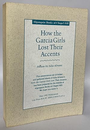 Bild des Verkufers fr How the Garcia Girls Lost Their Accents (advance reader's copy) zum Verkauf von Eureka Books