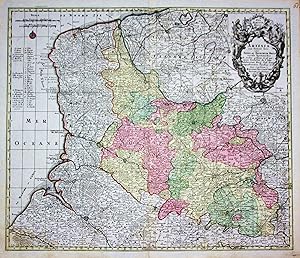 Imagen del vendedor de Artesia cum finitimis locis velut Sedes ac Theatrum Belli." - Artois Pas-de-Calais Aire Arras Hesdin Bapaume Douai Saint Omer Calais carte gravure map Karte a la venta por Antiquariat Steffen Vlkel GmbH