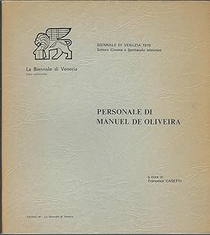 Immagine del venditore per PERSONALE DI MANUEL DE OLIVEIRA BIENNALE DI VENEZIA - 1976 - SETTORE CINEMA SPETTACOLO TELEVISIVO venduto da Libreria Rita Vittadello