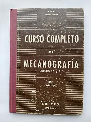 Seller image for CURSO COMPLETO DE MECANOGRAFA. EDITORIAL RIPOLLS. 45 EDICION. for sale by TraperaDeKlaus