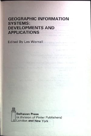 Seller image for Geographic Info Systems:Developments and Applications for sale by books4less (Versandantiquariat Petra Gros GmbH & Co. KG)