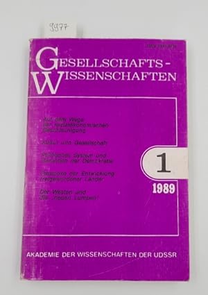 Gesellschaftswissenschaften 1 / 1989