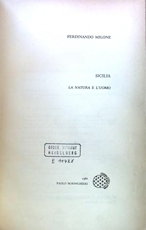 Seller image for Sicilia. La Natura e l'Uomo; for sale by books4less (Versandantiquariat Petra Gros GmbH & Co. KG)