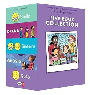 Seller image for Raina Telgemeier Five Book Collection: Smile, Drama, Sisters, Ghosts, Guts (Paperback) for sale by Grand Eagle Retail