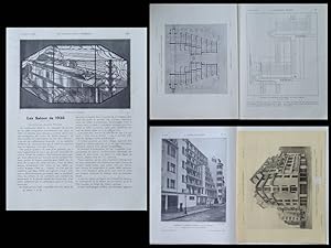 CONSTRUCTION MODERNE n°40 1926 HENRI SAUVAGE, IMMEUBLE 13 RUE DES AMIRAUX, PARIS