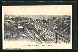 Ansichtskarte Chatillon-sur-Seine, vue générale, La Gare / Bahnhof