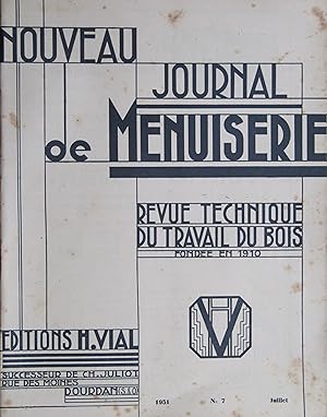 Immagine del venditore per Nouveau Journal de Menuiserie N 7 juillet 1951 venduto da Bouquinerie L'Ivre Livre