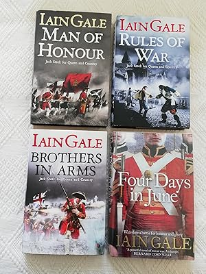 Seller image for Jack Steel Trilogy set during the Duke of Marlborough's campaigns: Man of Honour; Rules of War; Brothers in Arms; plus Four Days in June (Battle of Waterloo) for sale by M&B Books