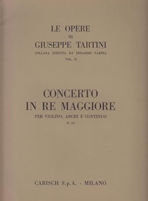 Bild des Verkufers fr Concerto in D major, D.24 for Violin. Strings & Continuo - Full Score zum Verkauf von Hancock & Monks Music