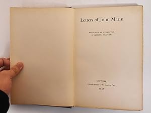 Seller image for Letters of John Marin for sale by Mullen Books, ABAA